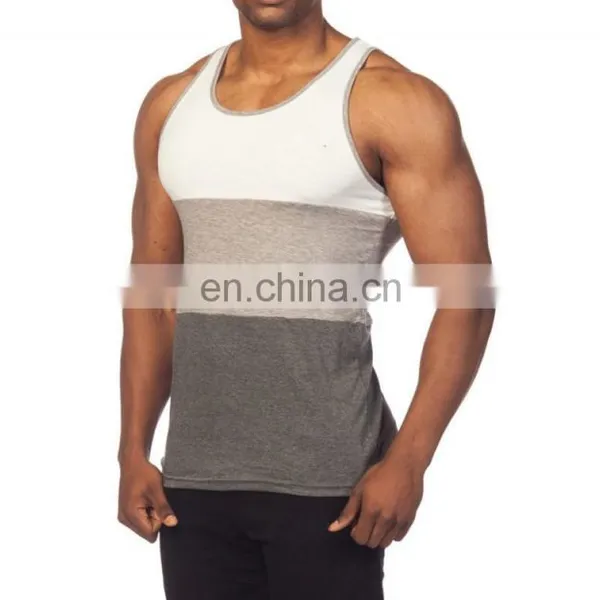 Yihao Men Clothing Apparel Sleeveless Fitness Sportwear Gym Vest Custom Stringers Shark Men Tank Top Stringers photo-3