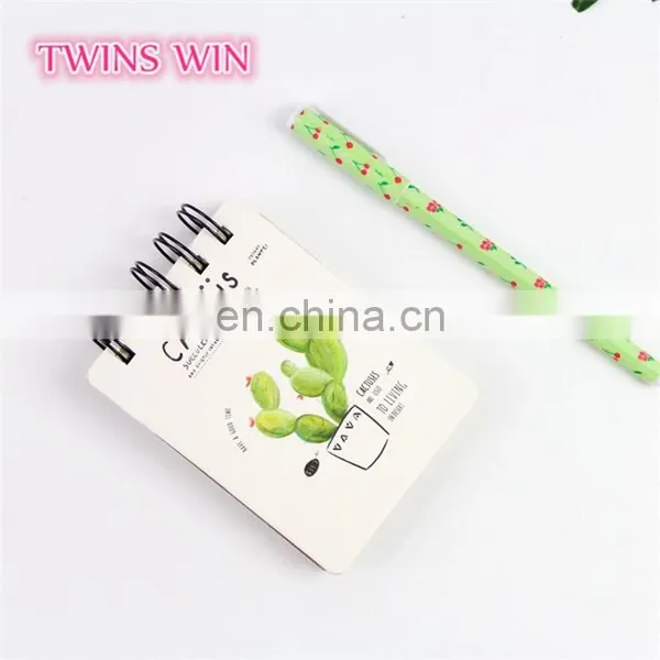 Korean Cheap School Stationery Promotion Logo Printed Custom Cactus Design Kraft Paper Spiral Notebooks With Personalized Logo photo-5