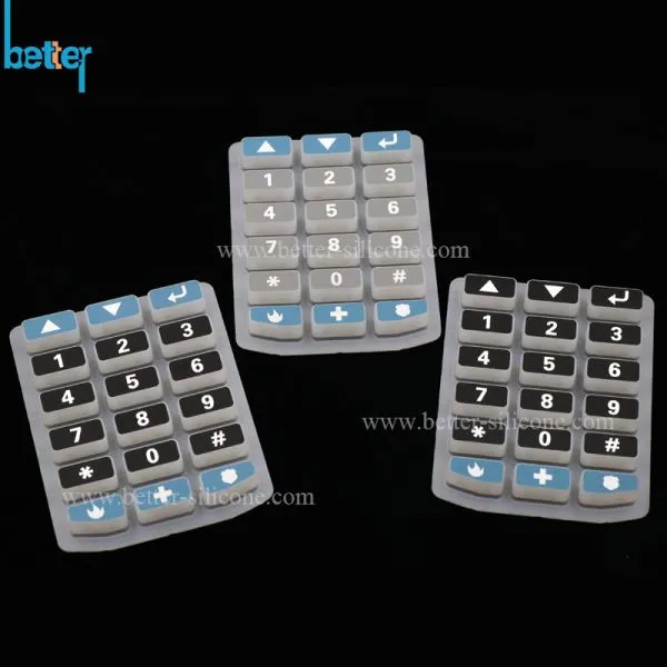 Custom Silicone Rubber Keypad With Silk Screen Printing