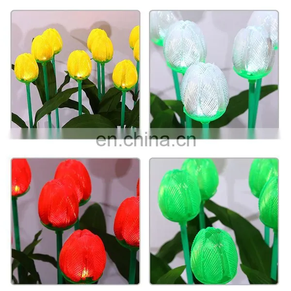 New Solar LED Dream Lantern Tulip Light Outdoor Waterproof Lawn Light LED Easy Light photo-3