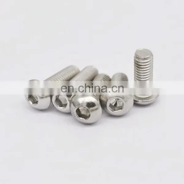 ISO7380 m4 M6 M8 M10 M12 Stainless Steel Button Head Hexagon Socket Head Machine Screw With Round Head photo-5