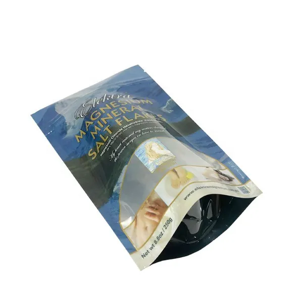 Resealable Heat Seal Foil Bath Salt Packaging / Himalayan Salt Bag With Window photo-3