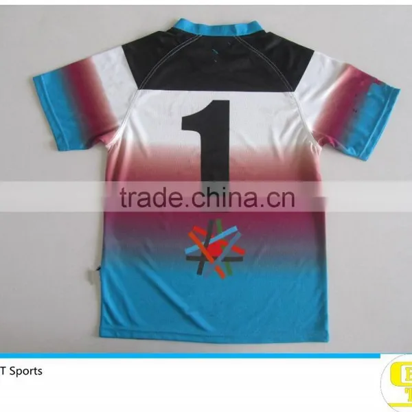 Specialized 100% Polyester Made Sublimation Custom Rugby Jersey