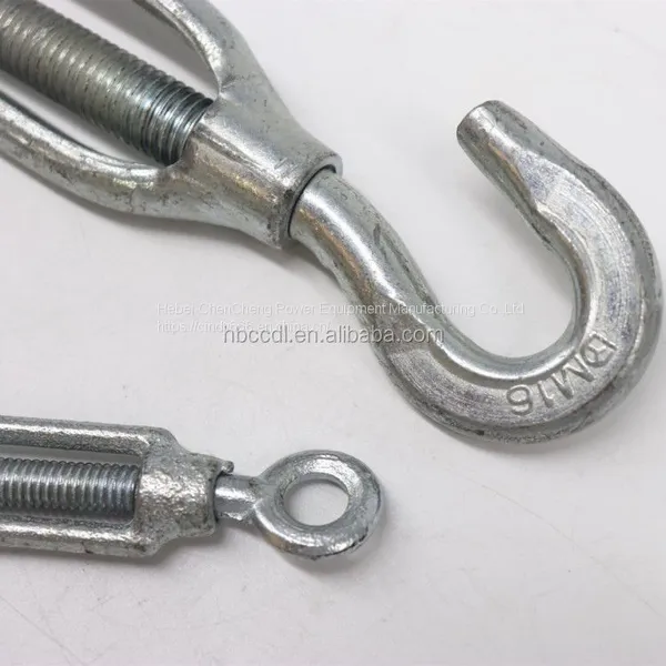 High Quality DIN1480 Galvanized Drop Forged Eye Hook Turnbuckle photo-4