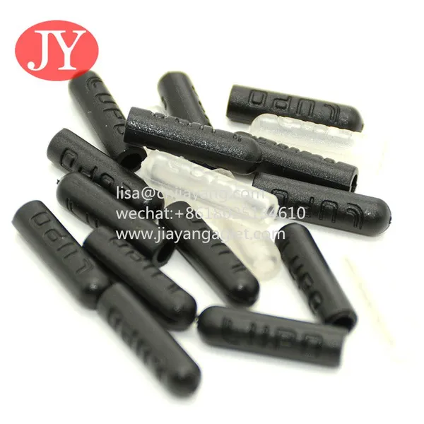 Blue Flat ABS Plastic Aglet With Engraved Logo Lace String Aglet Tips Shoelace Aglet Cord Ends photo-4