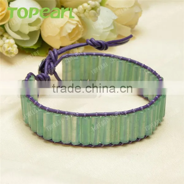 Topearl Jewelry Popular Aventurine Modern Bangles and Bracelets 7.5 Inches CLL121 photo-3