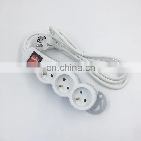 Cable D'extension Avec Interrupteur Francais Prises Mural Multiples Changer 5 Voies photo-3