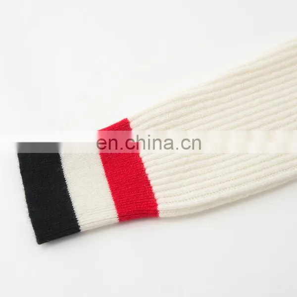 Latest Casual Design Solid Pattern 100% Pure Cashmere Crew Neck Rib Knitting Pullover Winter Sweater for Girls photo-6