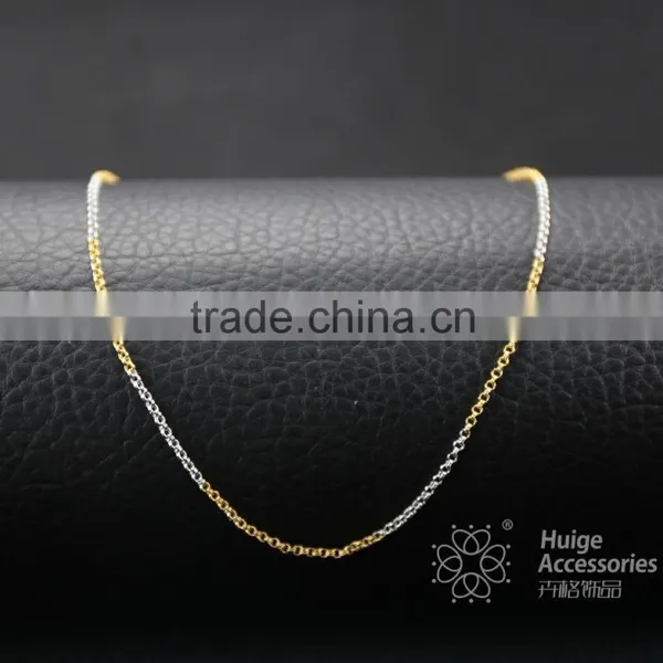 2015 Summer Popular Gold and Rhodium Plated Thin Chain Jewelry