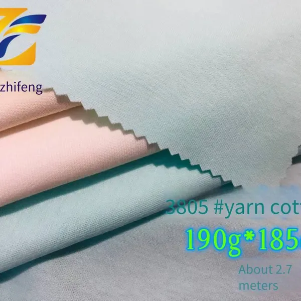 guangzhifeng 3805# yasha cotton, 190g cotton-polyester high-thread-count double-sided t-shirt fabric with soft, delicate and smooth handfeel, suitable for trendy and fashionable brands