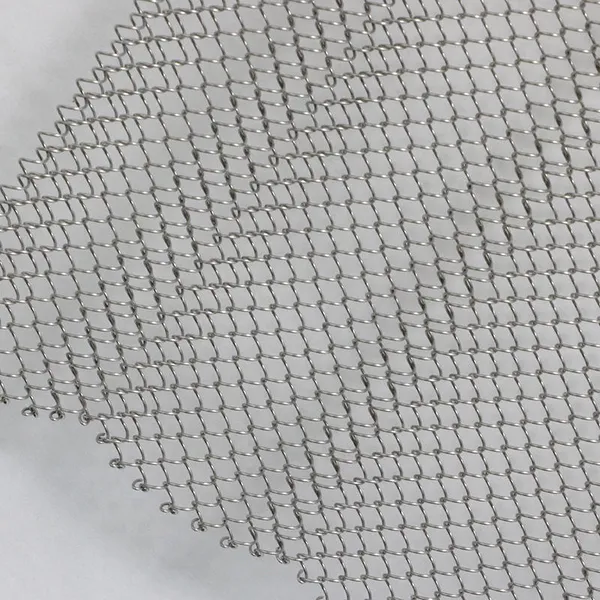 Aluminium Decorative Steel Metal Wire Screen Woven Architectural Mesh Ceiling Curtain Hanging Drapery Coil for Interior Design photo-4