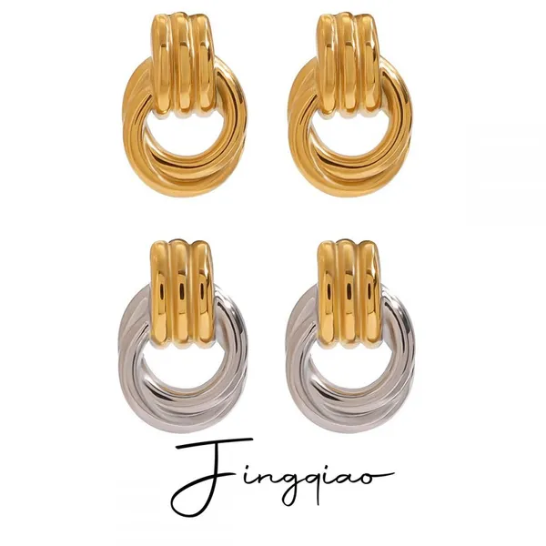 Colorful Enamel Heart-Shaped Hoop Earrings in Stainless Steel photo-5