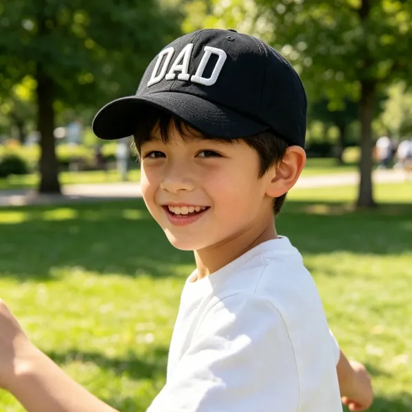 Mom Dad Matching Washed Cotton Dad Hat 3D Puff Embroidery Baseball Cap Adjustable Couple Caps for Parent Gift photo-2