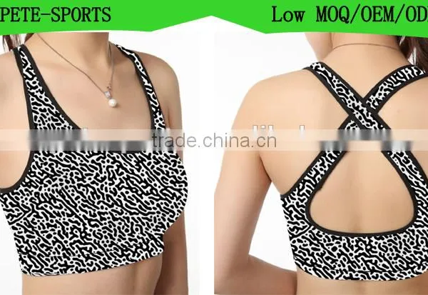 (OEM/ODM Factory)Gym Fitness Running Clothes For Women Jogging Yoga Tops Women Sports Bra photo-4