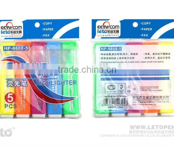 Highlighter Maker Fluorescent Pen With Chisel Nib HP-6608 photo-3