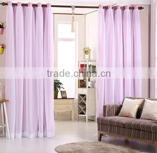 Living Room Curtains Polyester Blackout Woven Stripe Fabric photo-3