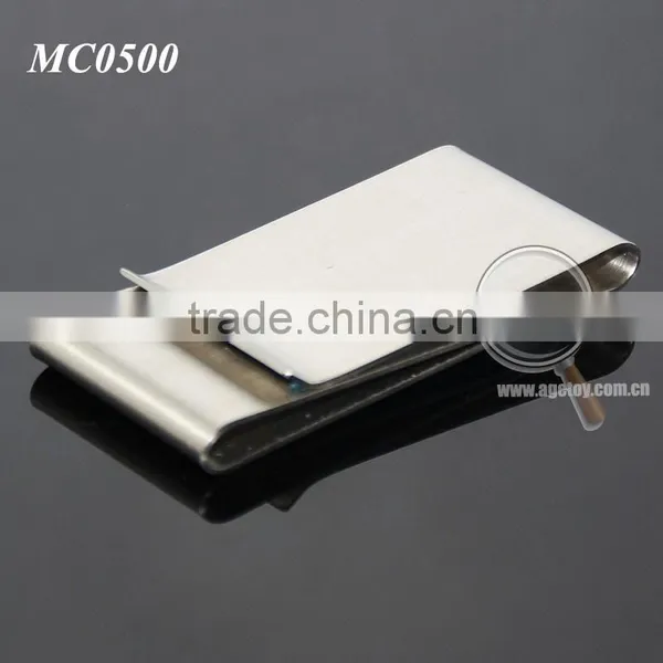 Double-deck Sliver Money Clip Slim Pocket Purse Cash Holder Card Organizer Stainless Steel Metal Money Clipper photo-3