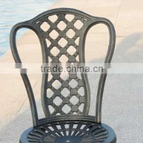 White Black Bronze Decorative Outdoor Aluminum Metal Garden Chair photo-3