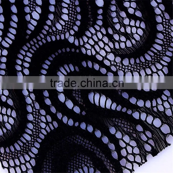 Heavy Black Cord Lace Fabric photo-4