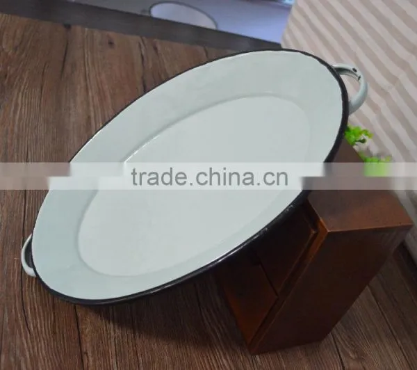 Oval Logo Cusomized Party Fruit Enamel Tray photo-3
