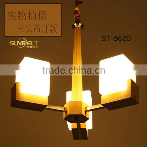 ST-5620-3 Sunbelt 2015 Hot Sale American Caren Dining Room Restaurant Wooden Shade Five Head Pendant Lamp photo-2