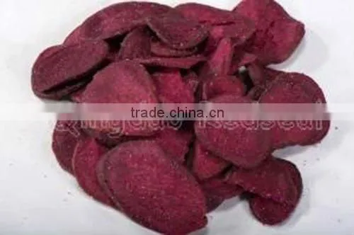 Low Temperature Vacuum Fried Purple Sweet Potatos Slices