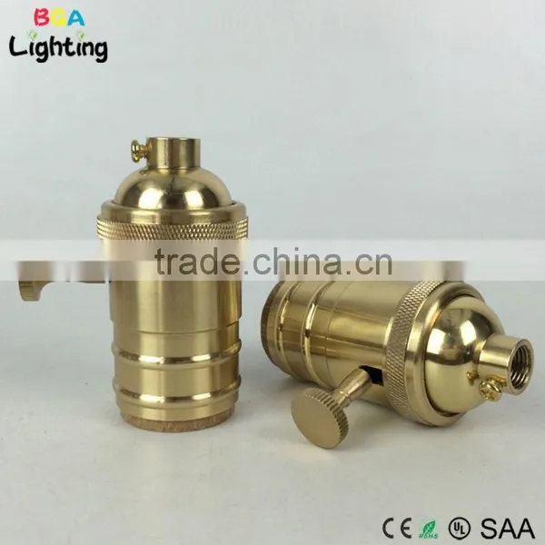 UL E26 Brass Lamp Cord Set Socket With Switch photo-2