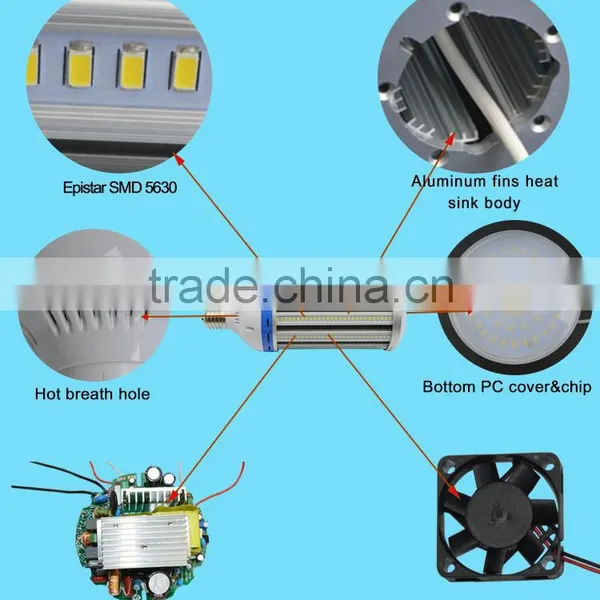 Top Quality 100W 120W LED Corn Lamp Maize LED Bulbs E40 E39 E27 Clear Cover 360degree photo-3