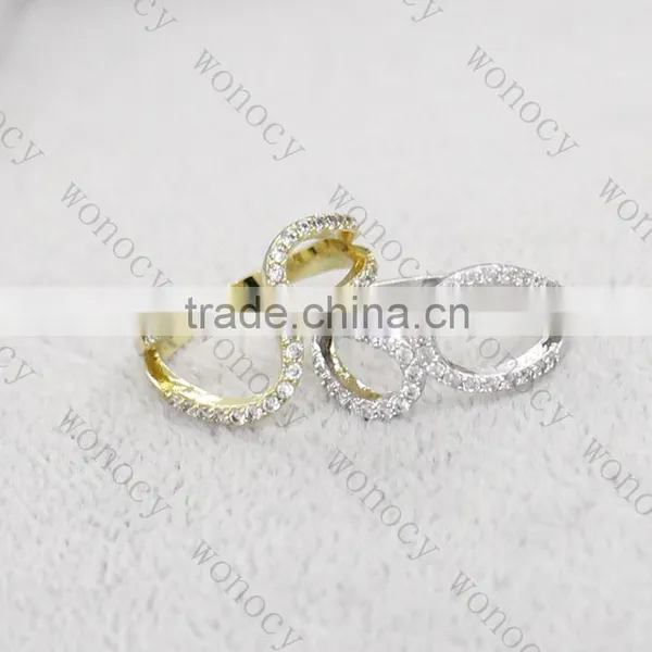 Fashion Wholesale American Gold Plated Paved Diamond Ring photo-5