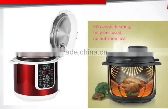 2015 Basic Kitchen Time Presetting 5L 6L Stainless Steel Housing Multi Functions Mechanical Mini Electric Pressure Cookers photo-3