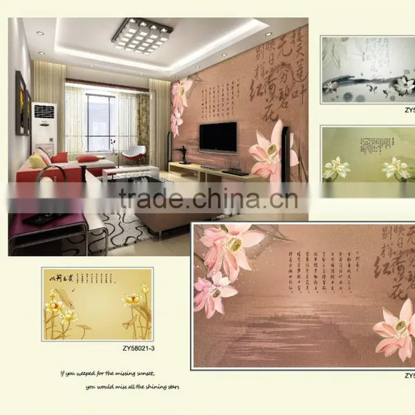 3D Washable Plastic Wall Murals for Home Decor Wallpaper