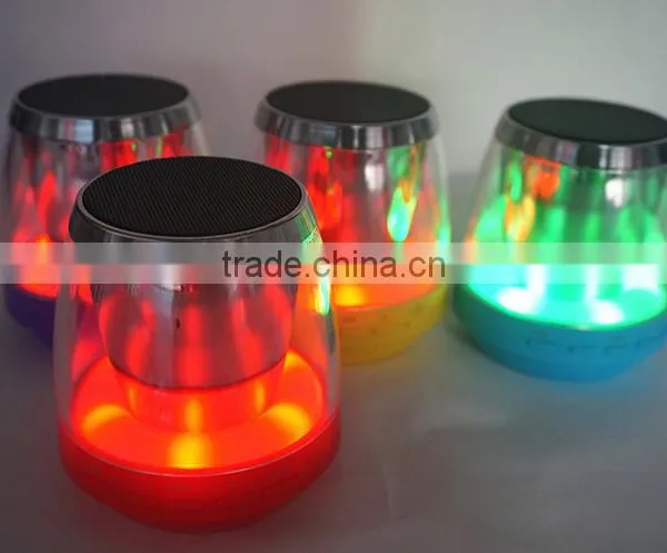 2016 Colorful Led Light Portable Mobile Phone Amplifier Bluetooth Speaker With Usb photo-2