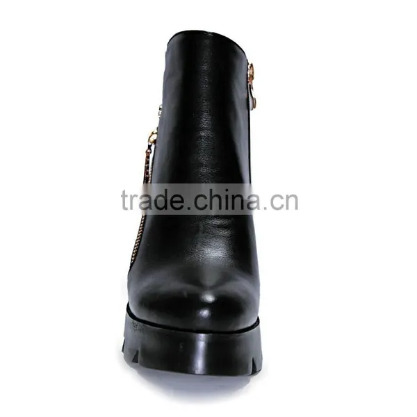Ladies Fashion Leather Ankle Boots photo-2