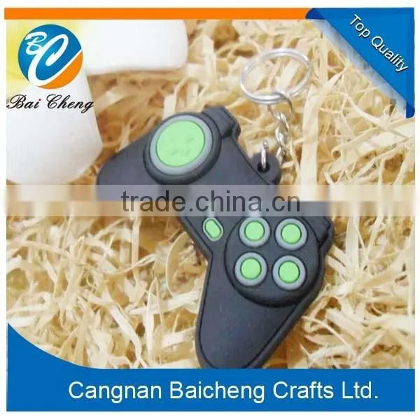 Original Made in China Pretty Rubber Keyring With Round Silver Chain photo-4