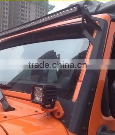 Black Steel Headlight Mount Bracket Light Bar for Jeep photo-5