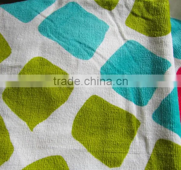 Pure Cotton Beautiful Color Seaside Plaid Beach Swimming Towel photo-5
