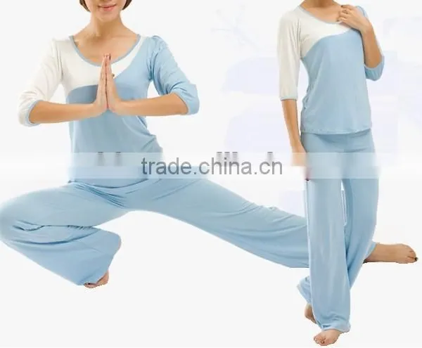 Bamboo Fiber Elegant Ladies Sportwear Fintess Yoga Wear photo-5