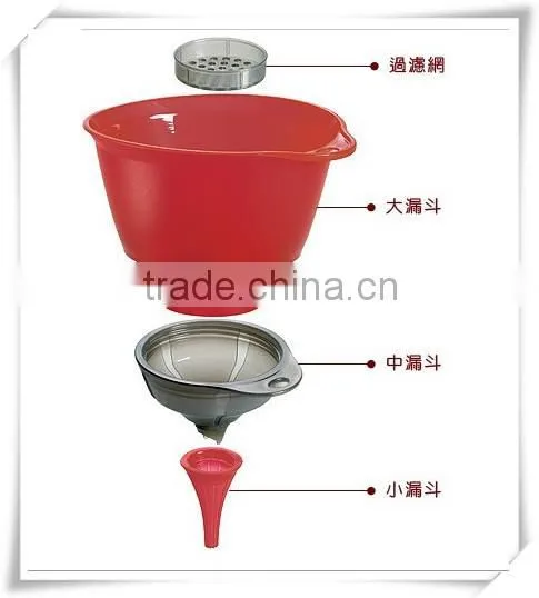 Wholesale TV 3 in 1 Plastic Kitchen Funnel Pl010