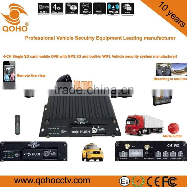 Single 4-CH SD Mobile DVR With 3G GPS For Subways , Taxi , Car photo-6