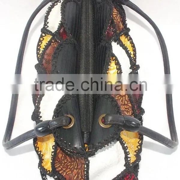 New Fashion Leather Tote Bag Girls Fancy Large Size Beautiful Color Crochet Design photo-4
