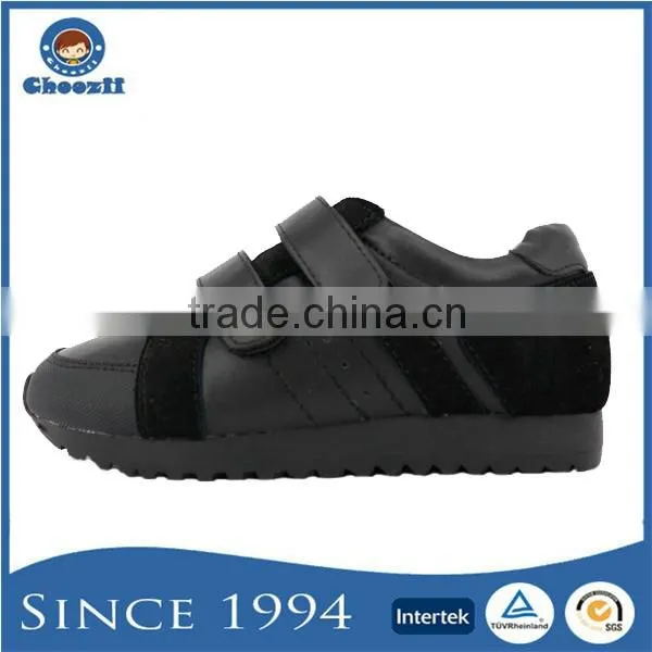 High Quality Source Manufactory Kids Microfiber Leather Upper Sport School Shoes photo-2