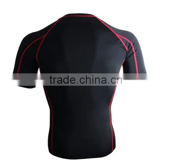 Hot Sell MMA Men Rash Guard Short Sleeve photo-3