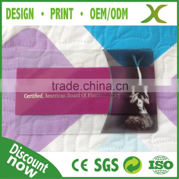 Free Design~~!! Best Material High Quality Business Card Transparent/ Transparent Pvc Card photo-5