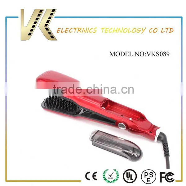 2016 Top Selling Steam Ceramic Hair Straightening Brush Steam Hair Straightener Brush photo-6