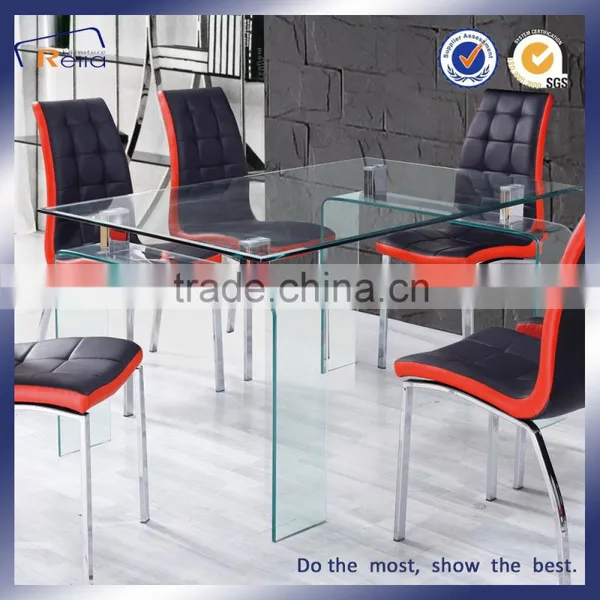 Home Furniture Dining Room Transparent Glass Dining Table photo-2