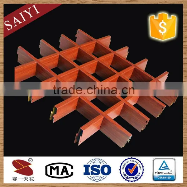 80mm*80mm Cell Size 50mm*50mm Mall Metal Decoration of Grille Ceiling Tiles photo-4