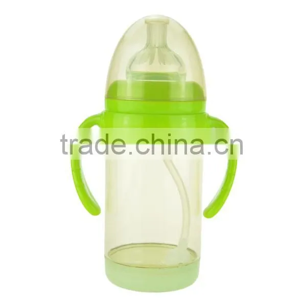 Food Grade Baby Infant PPSU Feeding Bottle With Wide-mouth and Straw photo-2