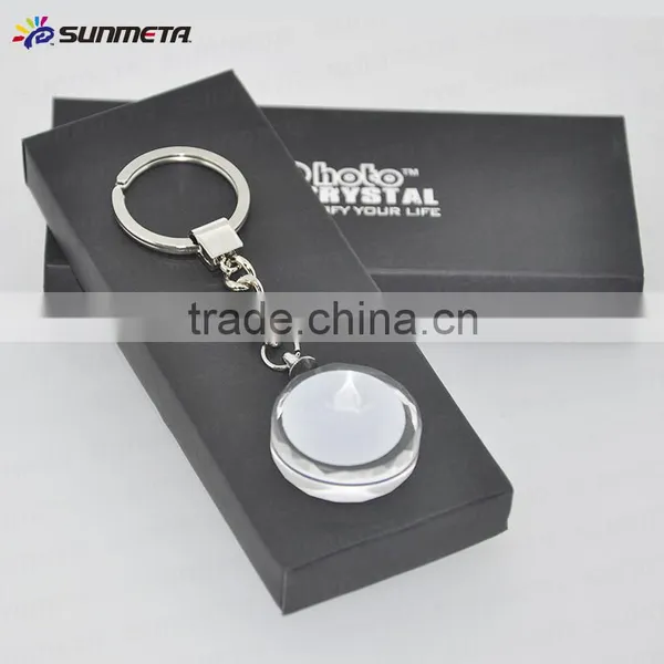Blank Key Ring DIY Digital Photo Sublimation Creative Promotional Gift Crystal Key Chain photo-5