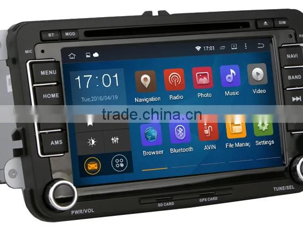 7 Inch 2 Din HD 1024 600 Car Dvd Player With GPS for VW Skoda photo-3