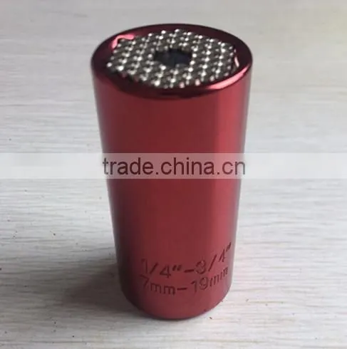 Gator Grip 7-19mm Multi-function Hand Tools Red Colorful Universal Socket Easy Out Screw Remover Gator Grip Universal Socket photo-6